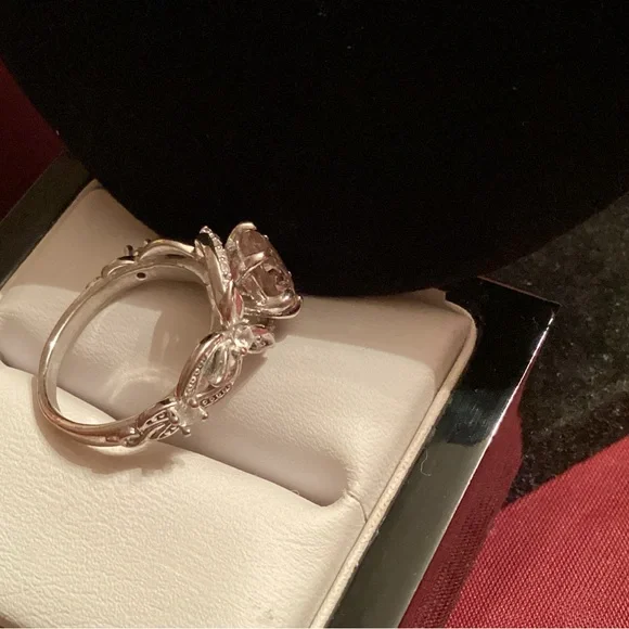 Pink Stone Silver Ring - Picture 10 of 13